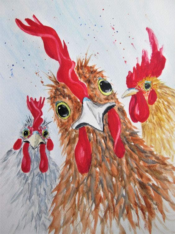 Hen Party by Marjans Art